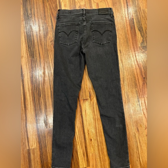 Levi’s Premium 720 Womens High Rise Super Skinny Black Denim Waterless Jeans 27 - Picture 7 of 8
